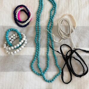 Colorful Beaded Necklace and Bracelets